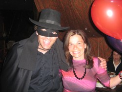 The Latin Lover serenades a lovely lady during a singing Telegram